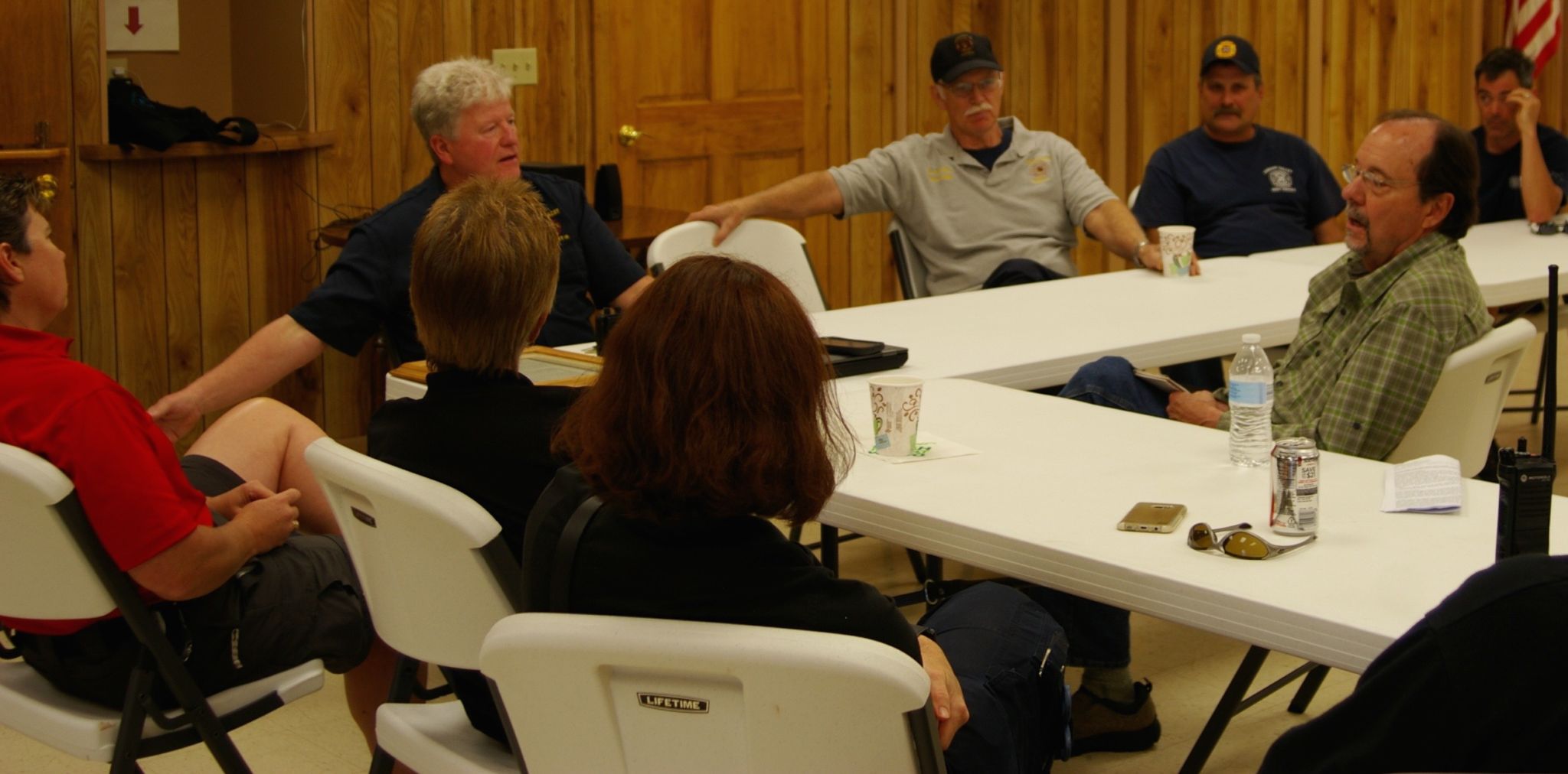 Mike Sawyers at work with members of the Canaan Valley Volunteer Fire Department 6-10-17